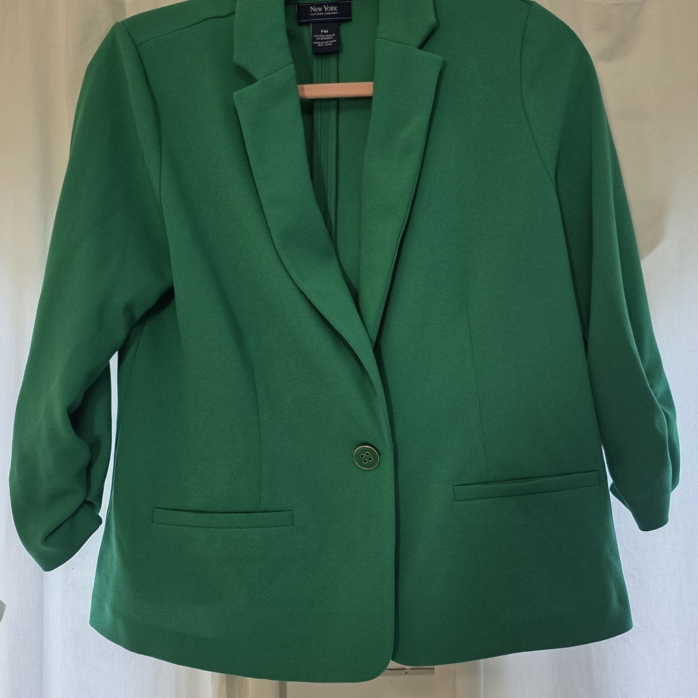 New York & Company Vibrant Green Blazer